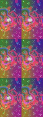 Çiçek deseni. Şatafatlı bahar bahçesi dokusu. Raster illüstrasyonu. Çiçek çizimi arkaplanı.