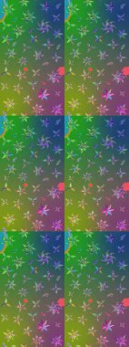 Raster illüstrasyonu. Tekstil veya kitap kapakları, imalat, duvar kağıtları, baskı, hediye paketi ve yapıştırma kitabı için çiçek eskizi geçmişi. Küçük ölçekli çiçeklerdeki basit sevimli desen.