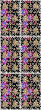 Gri ve siyah renklerde altın elementlerle kusursuz desen. Kusursuz altın desen. Raster doğulu süsü.