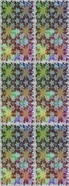 Raster illüstrasyonu. Kahverengi ve nötr renklerde altın elementlerle klasik, pürüzsüz desen.