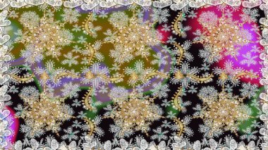 Sembol bayramı, yeni yıl kutlamaları, altın desenler. Gri ve nötr renklerde altın kar taneleri. Noel altın kar tanesi kusursuz desen. Kış kar dokusu duvar kağıdı.