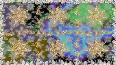 Kış kar dokusu duvar kağıdı. Noel altın kar tanesi kusursuz desen. Gri ve nötr renklerde altın kar taneleri. Sembol tatili, yeni yıl kutlaması, altın desenler..