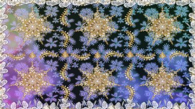 Barok tarzında kusursuz bir doğulu süsü. Gri ve nötr renkler üzerine geleneksel altın pürüzsüz desen.