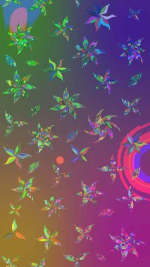 Çiçekli el çizimi çizimi deseni. Modern gelişim mor ve yeşil raster arkaplan duvar kağıdı resimleme klasik çizgili iz sürme desenli çiçekler, çiçekli süsler.