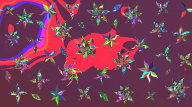 Çiçekli el çizimi çizimi deseni. Modern gelişim kahverengi ve pembe raster arka plan duvar kâğıdı resimleme klasik çizgili iz sürme desenli çiçekler, çiçekli süsler.