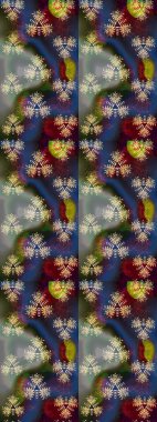 Kahverengi ve gri renkli çiçekler. Raster illüstrasyonunda çiçek deseni çizimi.