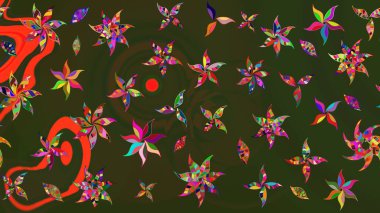 Raster illüstrasyonu. Çiçeğin suluboya çizimlerinin mükemmel deseni. Moda baskısı. Suluboya çizim kalıbı. Eski model. Dekorasyon ve tasarım için güzel desen.