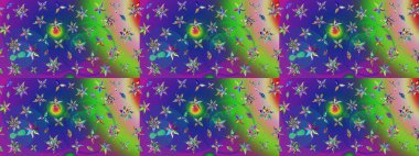 Şirin çiçek elementleri. Robot resim. Raster illüstrasyonu. Yeşil ve mavi renkte çiçekler.