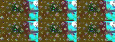 Çiçekli bahar çiçekleri. Motley illüstrasyonu. Küçük çiçekte güzel bir desen. Küçük renkli çiçekler. Robot resim. Moda baskıları için zarif bir şablon.