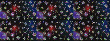 Sevimli çiçek raster deseni. Gri ve mavi renkte çiçekler. Düz Çiçek Elementleri Tasarımı. Renkli Bahar Teması çizim şablonu.