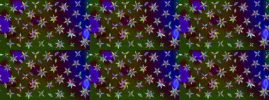 Raster çiçek desenleri çiziyor. Vadinin çiçekleri kahverengi ve yeşil renklerde.