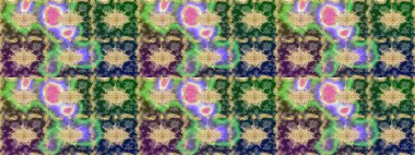 Klasik çiçek dokusu. Kart, duvar kağıdı, ambalaj ve tekstil için klasik tasarım. Raster illüstrasyonu. Altın şablon. Yeşil renkte Royal retro. Çizim kalıbı altın elementler.