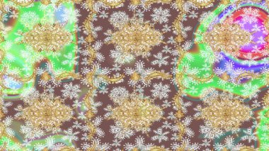 Klasik Raster altın desenini çiz. Klasik klasik klasik arka plan. Geleneksel oryantasyon süsü. Altın elementlerle nötr renklerde altın desen.