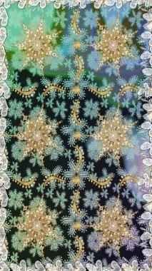 Klasik klasik klasik arka plan. Gri renklerde, altın elementlerle kusursuz desen. Geleneksel oryantasyon süsü. Klasik raster altın pürüzsüz desen.