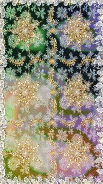 Tarafsız renklerde, altın elementlerle kusursuz desen. Geleneksel oryantasyon süsü. Klasik klasik klasik arka plan. Kusursuz klasik raster altın desenli.