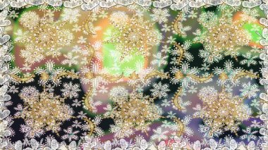 Tarafsız renklerde altın çiçekli altın desenler. Altın rengi, kusursuz çizim. Raster geometrik arka plan. Senin tasarımın için, duvar kağıdı..