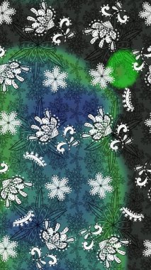 Raster düz çiçek çizim deseni. Mavi ve gri renkte çiçekler. Tasarım hediye paketi, tebrik kartları, posterler ve afiş tasarımı.