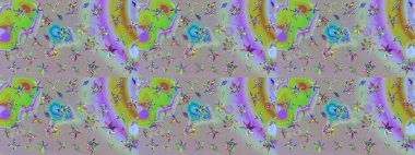 Gri ve nötr renkte çiçekler. Düz Çiçek Elementleri Tasarımı. Renkli Yaz Temalı eskiz kalıbı. Raster illüstrasyonunda çiçek deseni çizimi.