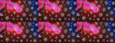 Raster deseni. Suluboya etkisi. Botanik çizim kalıbı. Organik elementler.