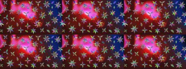 Raster Çiçek İllüstrasyonu 'nun şirin tekstili. Kahverengi ve kırmızı renkte etnik çiçeklerle süslenmiş zarif bir eskiz..