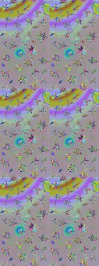 Şatafatlı bahar bahçesi dokusu. Flower eskiz arka planı. Raster illüstrasyonu. Çiçek deseni.