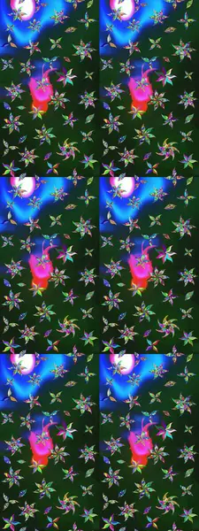 Düz Çiçek Elementleri Tasarımı. Çiçekli eskiz arkaplanı. Çocuk stili. Renkli Bahar Teması çizim şablonu.