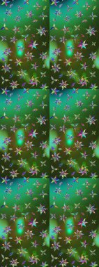 Parlak renkli çiçekleri ve yeşil ve mavi renkli yaprakları olan harika bir çiçek deseni. Moda baskıları için zarif bir şablon. Modern çiçek arkaplanı. Halk stili.