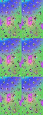 Eskiz Vintage Çiçek Deseni. Raster Kalça dokusu deseni.