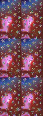 Kahverengi ve pembe üzerine çiçekler. Eskiz arkaplan modeli. Suluboya, elle çizilmiş. Raster stoku.