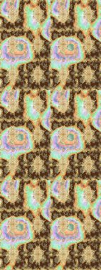 Kahverengi renkli geleneksel Arap dekoru. Çiçek süslemeli Raster eskiz deseni. Süslü dantel iz sürücü. Doğu tarzında klasik tasarım öğesi. Duvar kağıdı için altın süslü illüstrasyon.