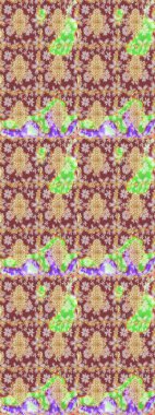 Eskiz oryantal klasik altın desen. Kahverengi renklerde altın tekrarlayan elementler içeren Raster soyut arkaplanı.