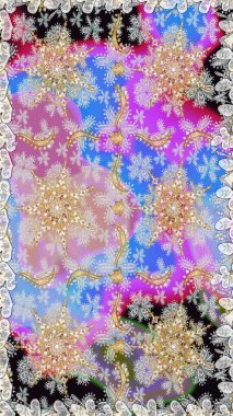 Kusursuz oryantal klasik altın desen. Tarafsız ve gri renkler üzerinde altın tekrarlayan elementler içeren Raster soyut arka planı.