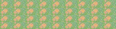 Sketch Floral Pattern in Raster illustration. Fancy fabric pattern. Colour Spring Theme sketch pattern Background. Flat Flower Elements Design.