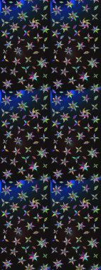 Tekstil için suluboya eskiz deseni. Şirin çiçekli, desenli, gri ve mavi renklerde renkli çizimler. El çizimi çiçek çizimi deseni (fayans)).