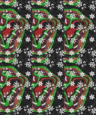 Raster stili kumaş deseni. Çiçekler suluboya çizim deseni.