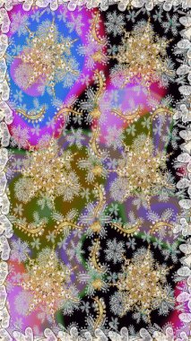 Kusursuz çiçek deseni. Kusursuz raster arka plan. Duvar kâğıdı barok, İspanyol kumaşı. Gri renklerde grafiksel, modern, pürüzsüz desen.