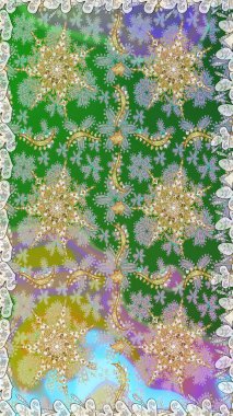 Tarafsız renklerde altın tekrarlayan elementlerle soyut arkaplan. Kusursuz oryantal klasik altın desen.