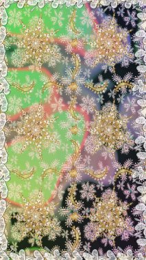 Lüks, kraliyet ve Viktorya dönemi konsepti. Raster klasik barok çiçeksiz altın desenli. Süslü dekorasyon. Altın elementlerle nötr renklerde altın desen.