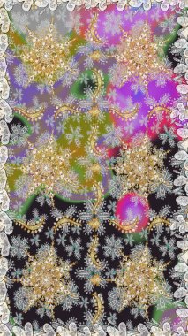 Doğu tarzı arabesk tarzında altın elementler. Kusursuz altın desenli bukleler. Raster altın pürüzsüz desen. Gri ve nötr renklerde pürüzsüz desen.