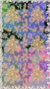 Tarafsız ve gri renklerde altın elementler. Geleneksel klasik raster altın pürüzsüz desen. Barok tarzında kusursuz bir doğulu süsü..