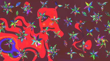 Doğal kozmetik ürünleri, parfüm, çiçekçi dükkanı için bahar ihalesi tasarımı. Paket kağıdı için en iyisi. Kahverengi ve kırmızı lale çiçekli Raster eskiz deseni. Karşılama ya da düğün geçmişi olarak kullanılabilir.