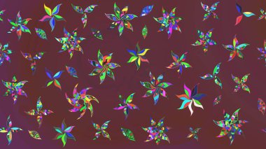 Raster deseni. Çiçekli çiçek deseni, suluboya. Süslü kumaş deseni.