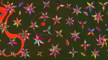 Güzel suluboya yaz çiçekleri deseni..