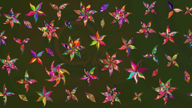 Raster deseni. Küçük çiçekte güzel bir çiçek deseni var. Çiçekli çiçek deseni, suluboya..