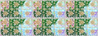 Tarafsız ve altın elementli yeşil renklerde altın desen. Lüks, kraliyet ve Viktorya dönemi konsepti. Raster klasik barok çiçeksiz altın desenli. Süsleme.