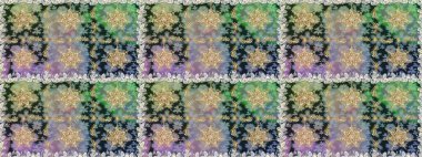 Gri ve nötr renklerde altın elementlerle geleneksel altın sarısı desen. Barok tarzında kusursuz bir doğulu süsü..