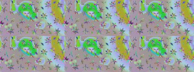 Moda baskısı. Suluboya çizim kalıbı. Eski model. Dekorasyon ve tasarım için güzel bir desen. Çiçeğin suluboya çizimlerinin zarif deseni.