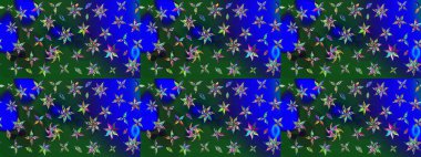 Eskiz arkaplan modeli. Raster hisseleri. Çiçekler mavi ve yeşile. Suluboya, elle çizilmiş.