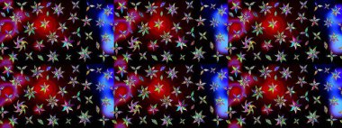 Çiçekli çiçek deseni, suluboya. Raster deseni. Küçük çiçekte güzel bir çiçek deseni..