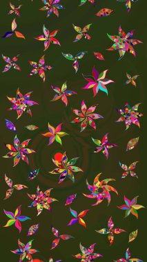 Elle boyanmış suluboya resim çizimleri, çiçekler ve bitkiler. Yeşil ve gri renkte çiçekler.